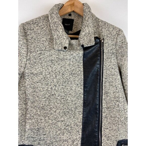 Forever 21 Women's Full Zip Tweed Coat Size Medium - Picture 4 of 10